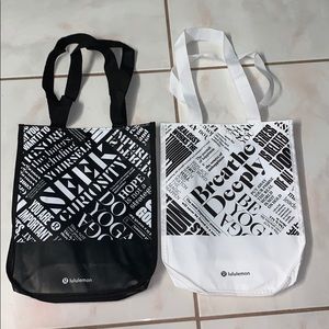 Lululemon reusable bags ONLY BLACK LEFT